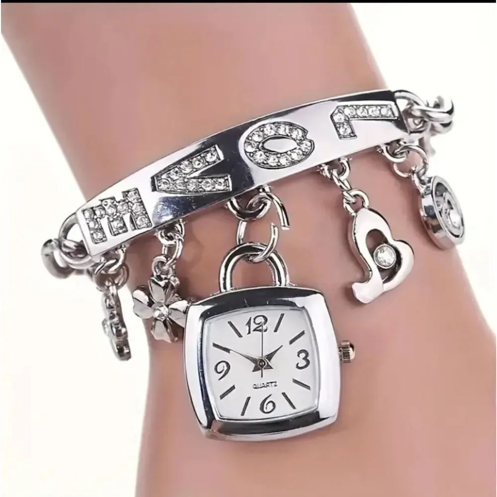 LOVE Bracelet Watch - Fashionable Quartz Timepiece.